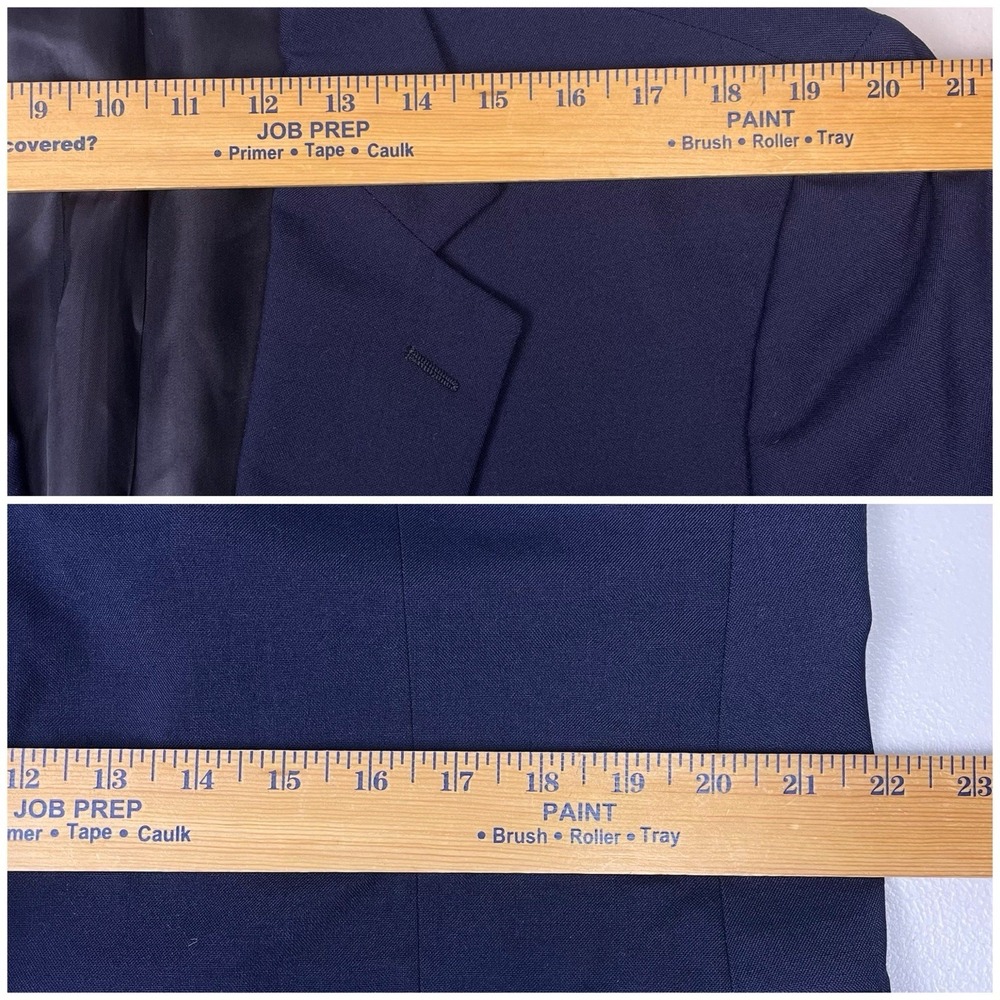 Brooks Brothers 346 Blazer Sports Coat 43R Mens Wool Navy VGUC - Picture 7 of 9